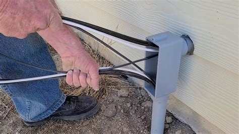 installing cable through exterior wall